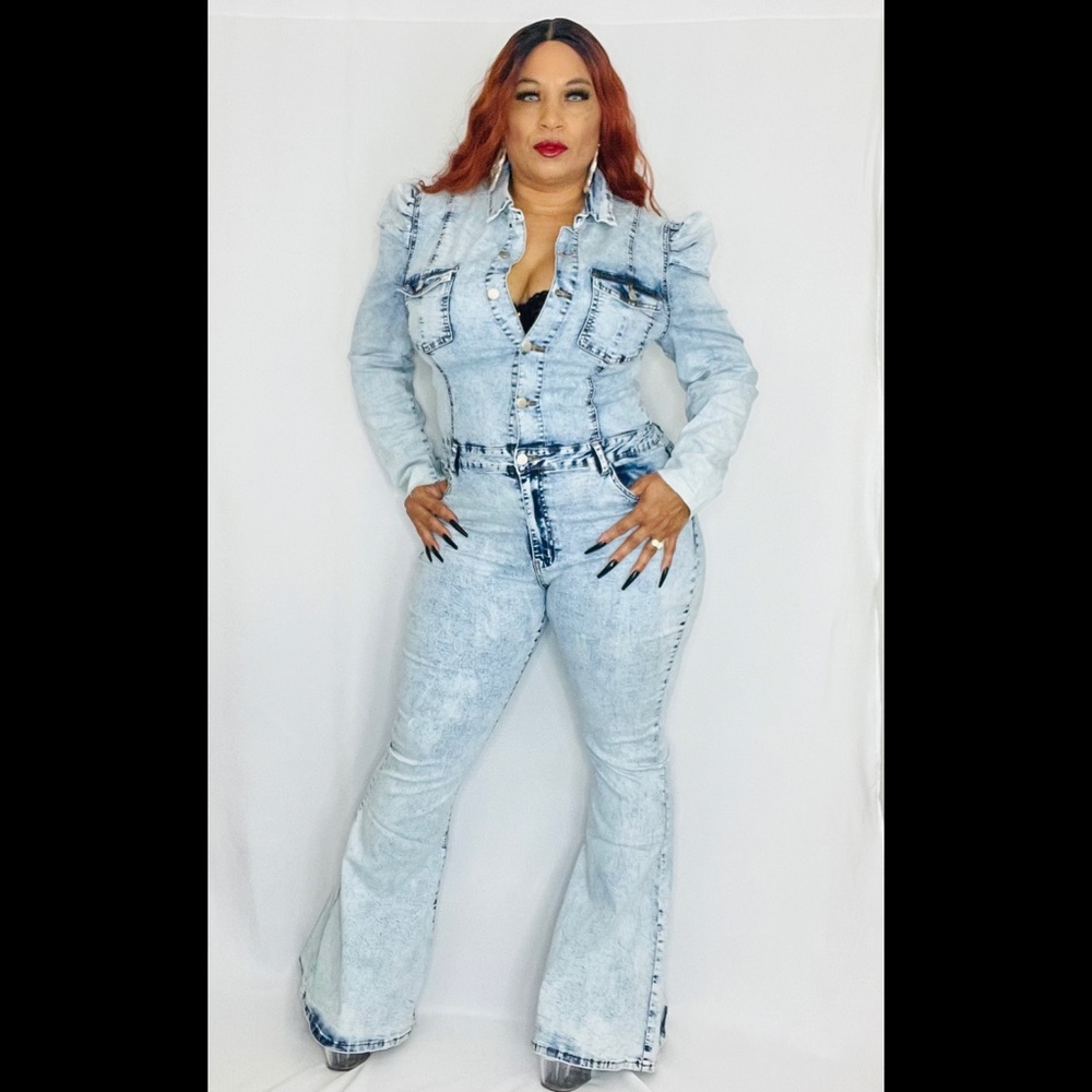 Acid Wash Jumpsuit